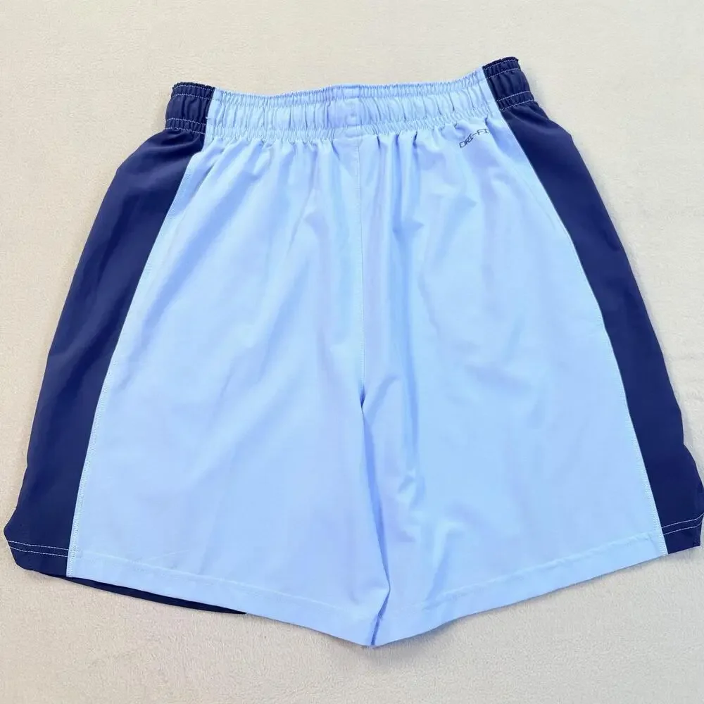North Carolina Tar Heels Shorts Mens Large Blue NCAA Basketball Jordan Dri Fit